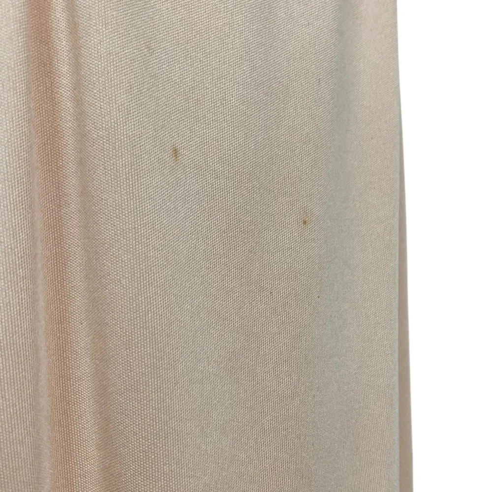 True 60's / 70's Peach Draped Cowl Neck Spaghetti Strap Prom Formal Evening Gown - Picture 11 of 13